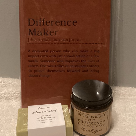 Brown Difference Maker Journal, Candle, and Soap - Picture 1 of 15